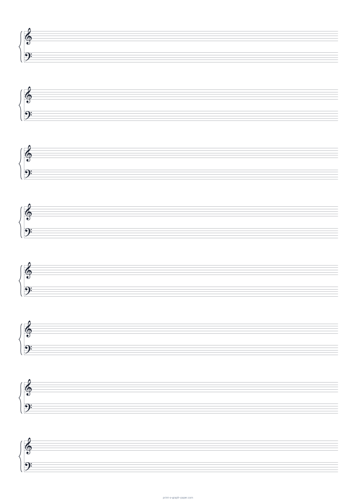 A3 portrait piano staff paper preview