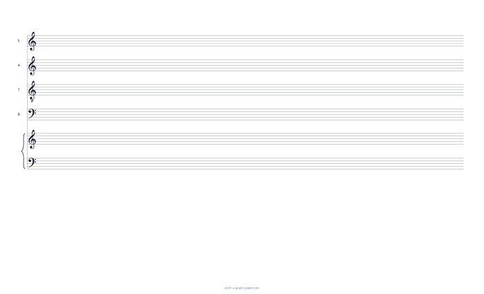 US Legal landscape satb and piano staff paper preview