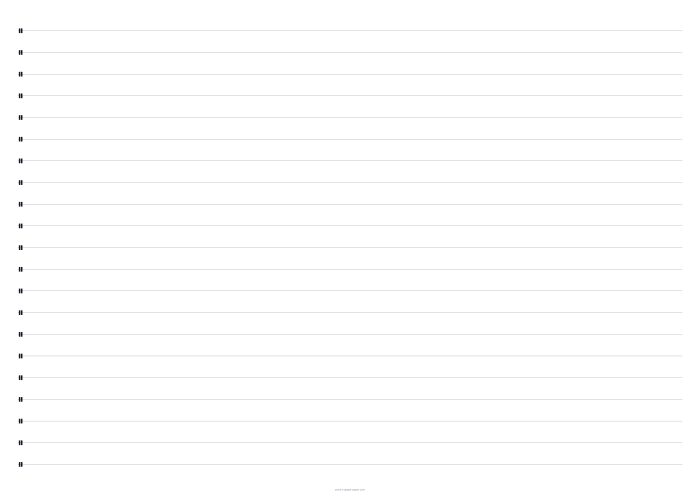 A2 landscape single-line percussion paper preview
