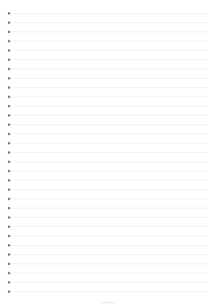 A2 portrait single-line percussion paper preview