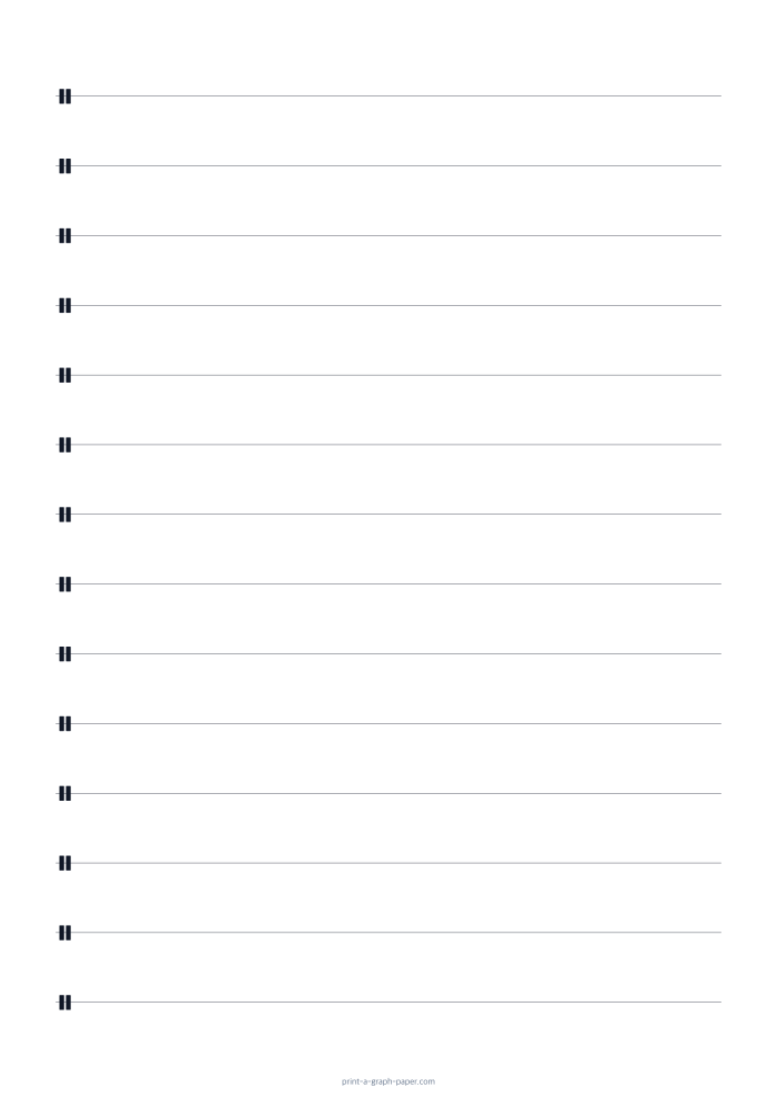 Single-Line Percussion Paper — A4