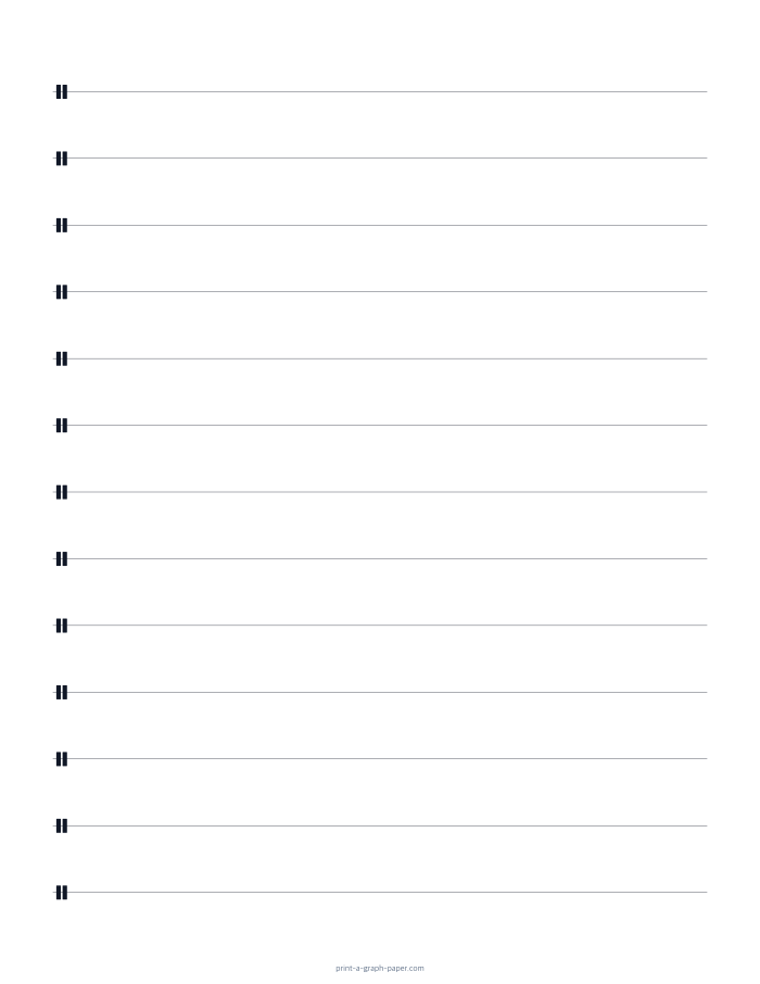 US Letter portrait single-line percussion paper preview