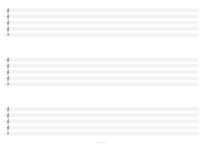 A2 landscape ssatb choir staff paper preview
